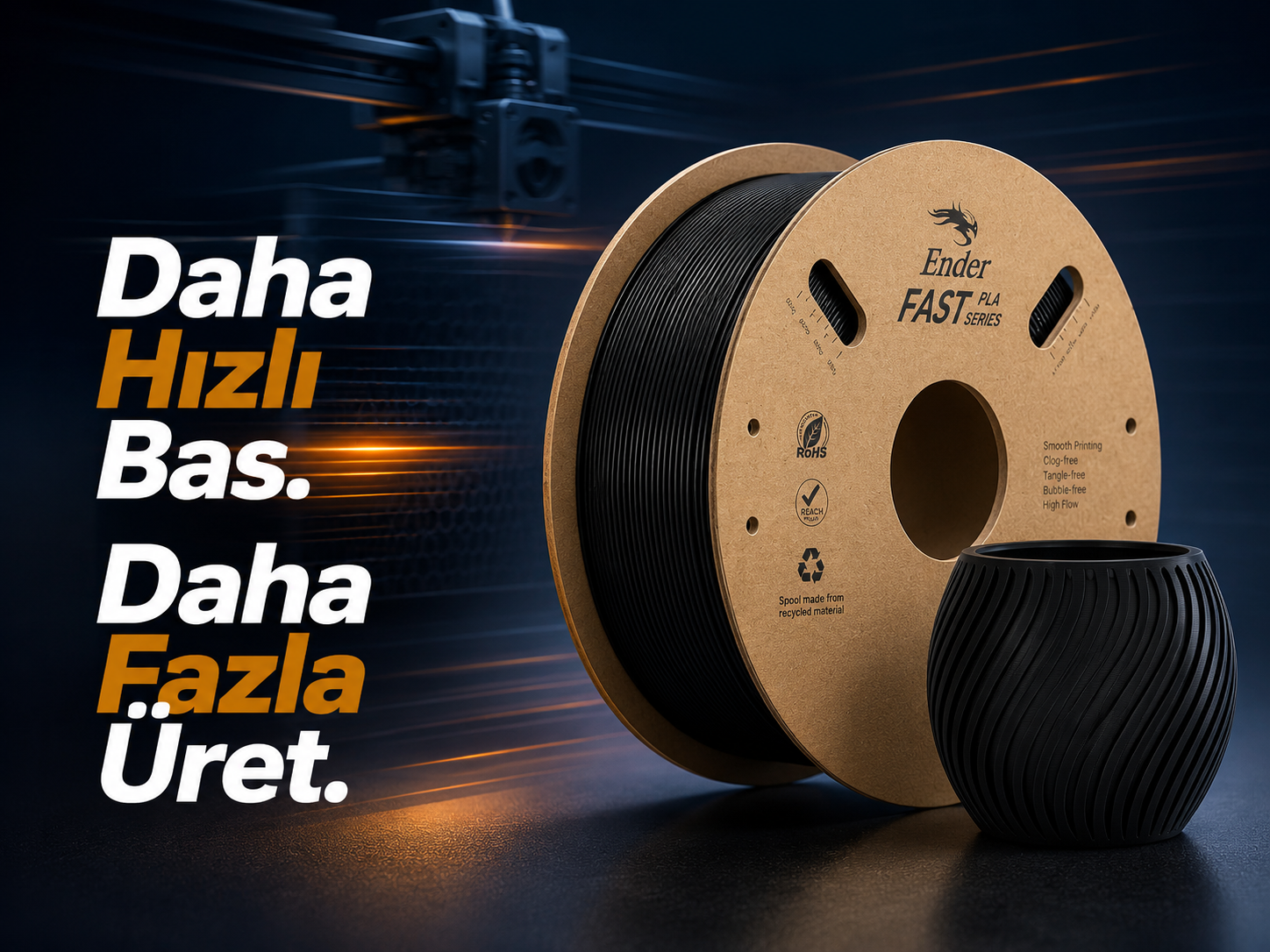 Creality Ender Fast PLA 1.75 mm 1 kg hızlı PLA filament