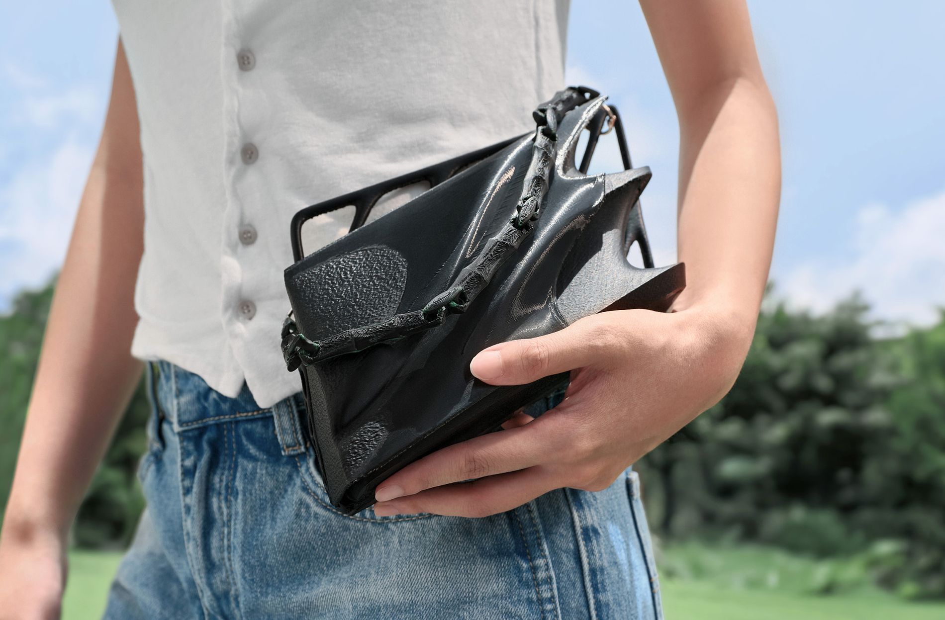 TPU malzemeden 3D basılmış el &ccedil;antası