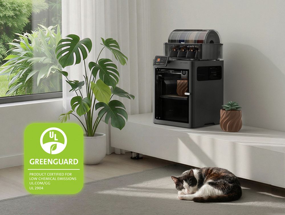 Yaşam alanında Bambu Lab X2D ve UL GREENGUARD sertifikası