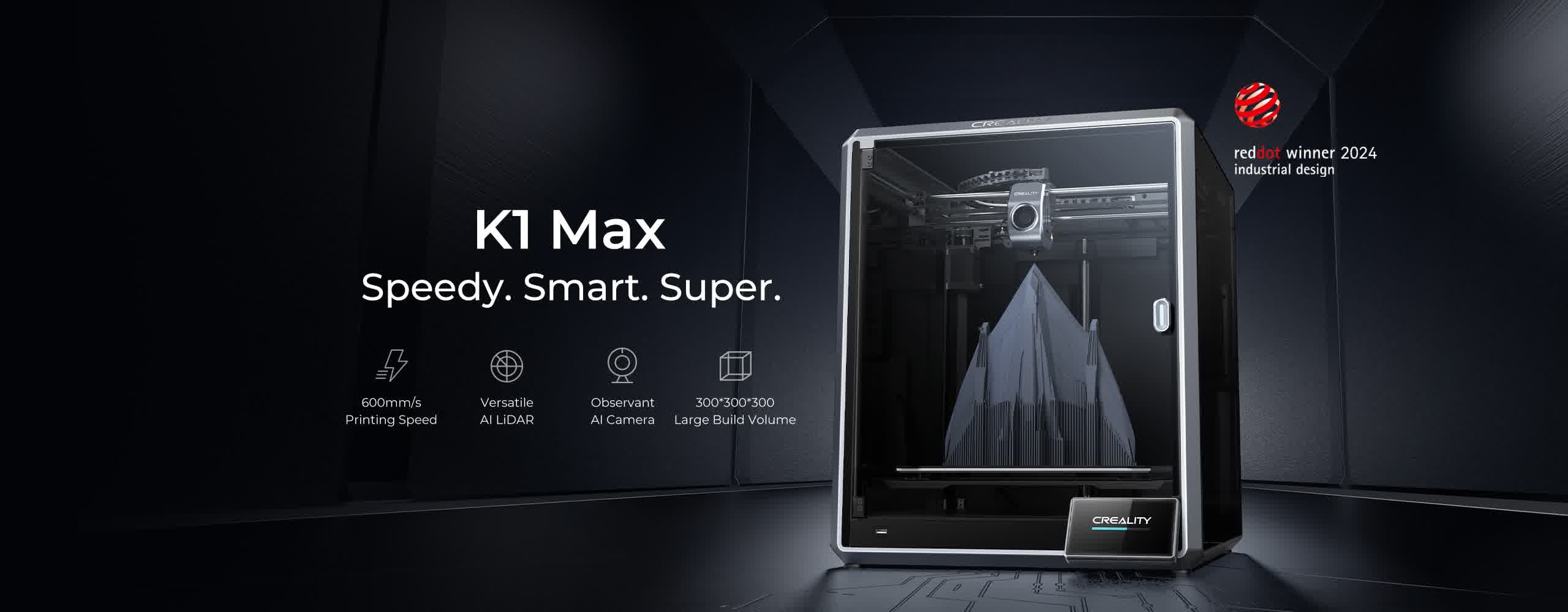 Creality K1 Max kapalı kasa 3D yazıcı
