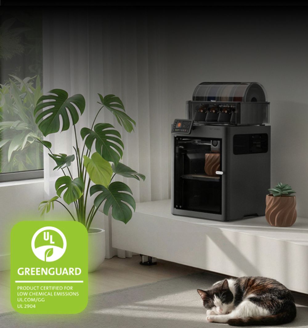 Bambu Lab X2D Combo d&uuml;ş&uuml;k emisyon sertifikalı ev kullanımı