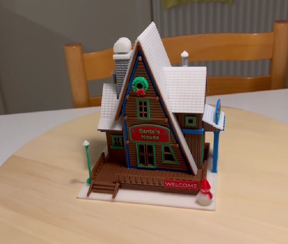 Bambu Lab yılbaşı evi modeli