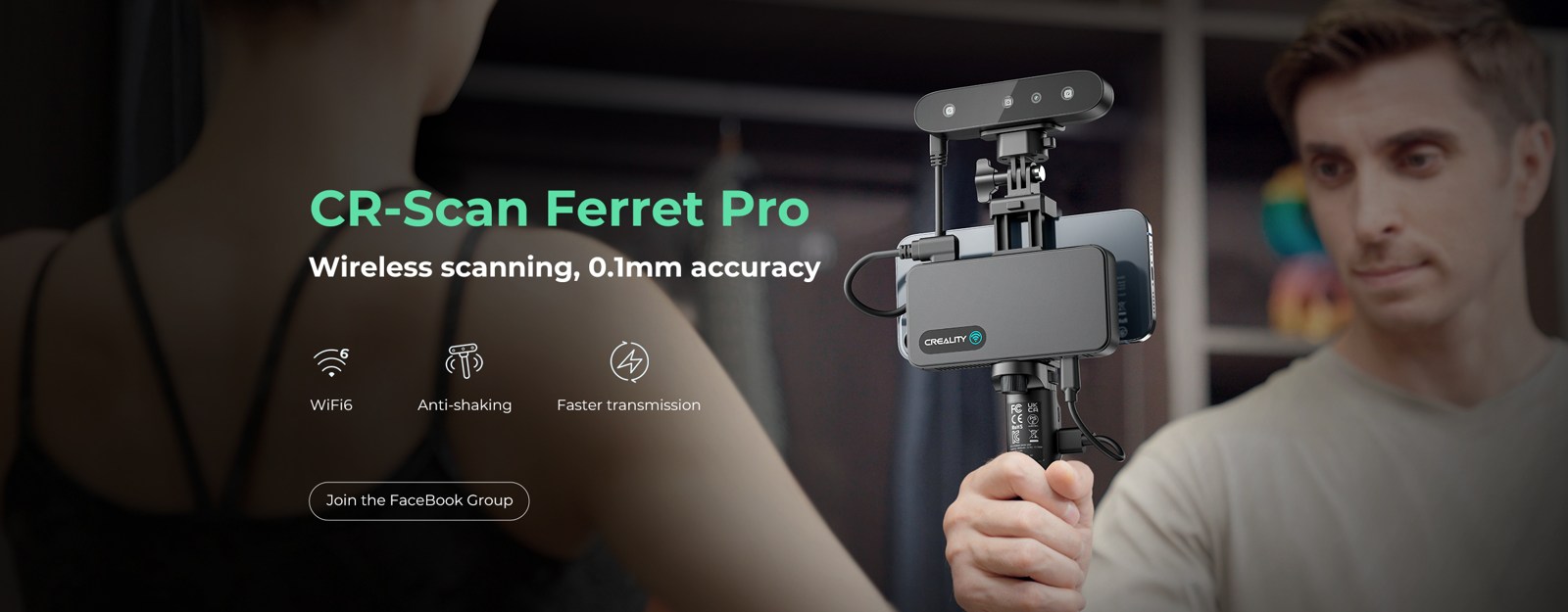 Creality CR Scan Ferret Pro — Kablosuz 3D tarama