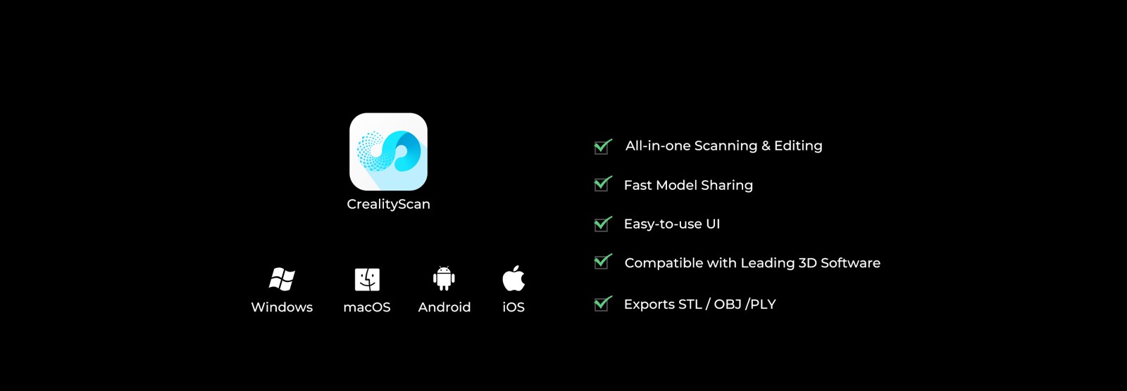 Creality CR Scan Ferret Pro — Geniş yazılım uyumluluğu
