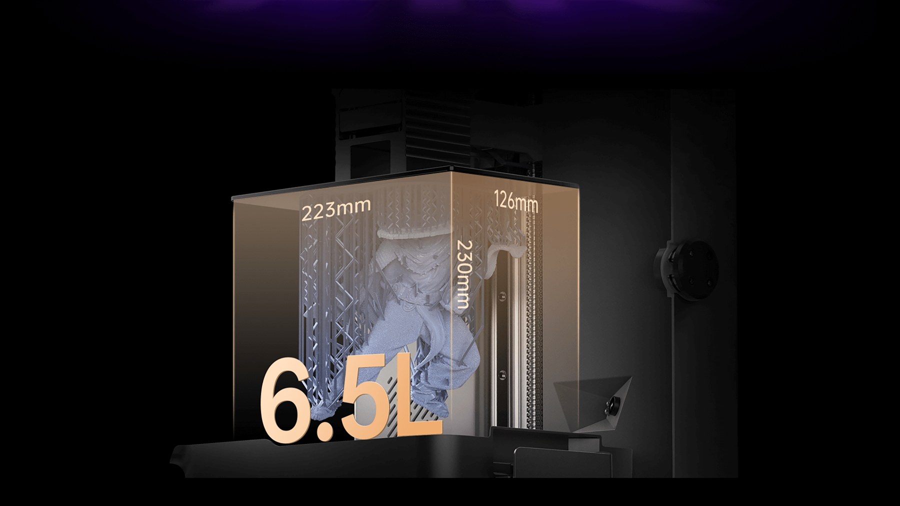 6,5 litre baskı hacmi