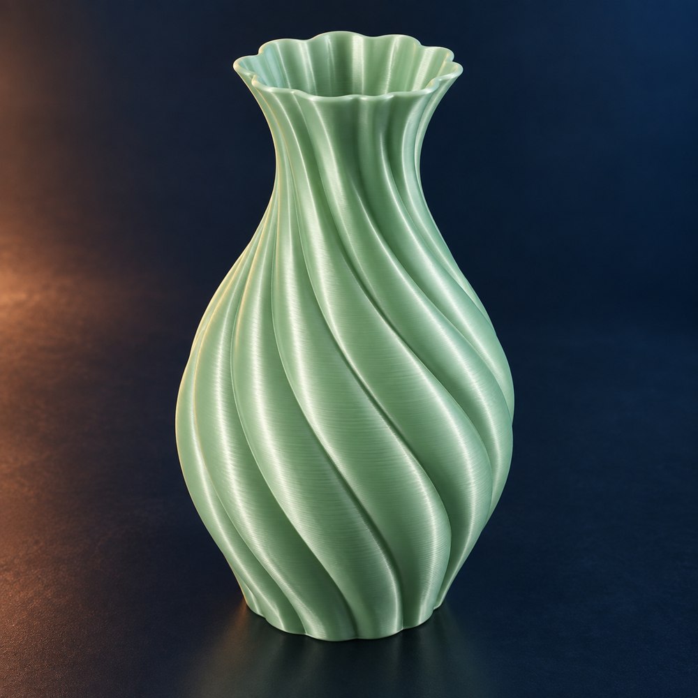 Kıvrımlı vazo &mdash; temsili Silk baskı tasarımı